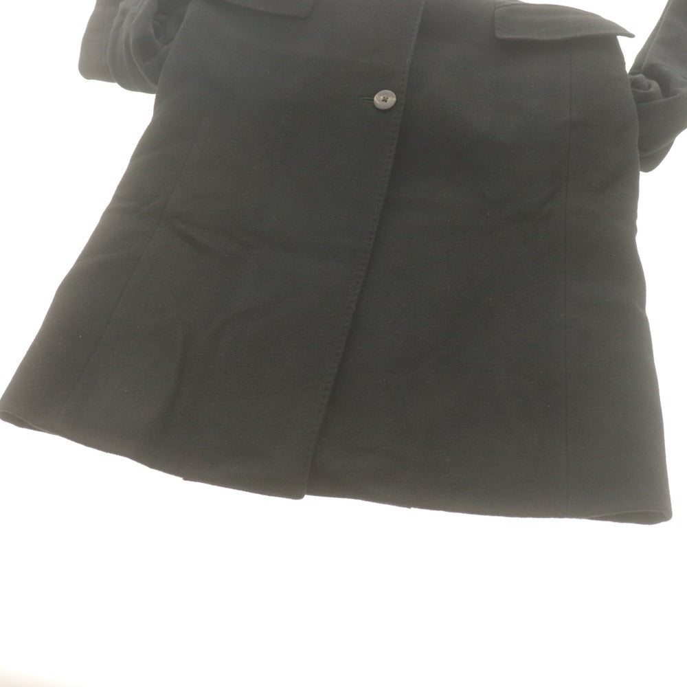 ■ RALPH PL LAUREN ロングコート ジャケット CO PL NA 2075 019 長袖 アウター カシミヤ100% 日本製 レディース 9 (M相当) ブラック 黒