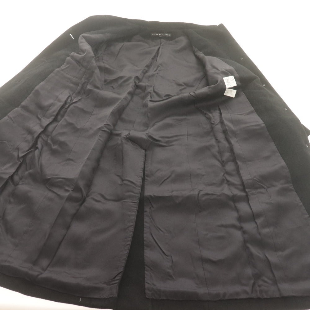■ RALPH PL LAUREN ロングコート ジャケット CO PL NA 2075 019 長袖 アウター カシミヤ100% 日本製 レディース 9 (M相当) ブラック 黒