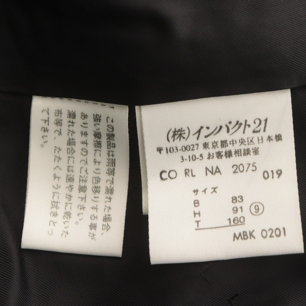 ■ RALPH PL LAUREN ロングコート ジャケット CO PL NA 2075 019 長袖 アウター カシミヤ100% 日本製 レディース 9 (M相当) ブラック 黒