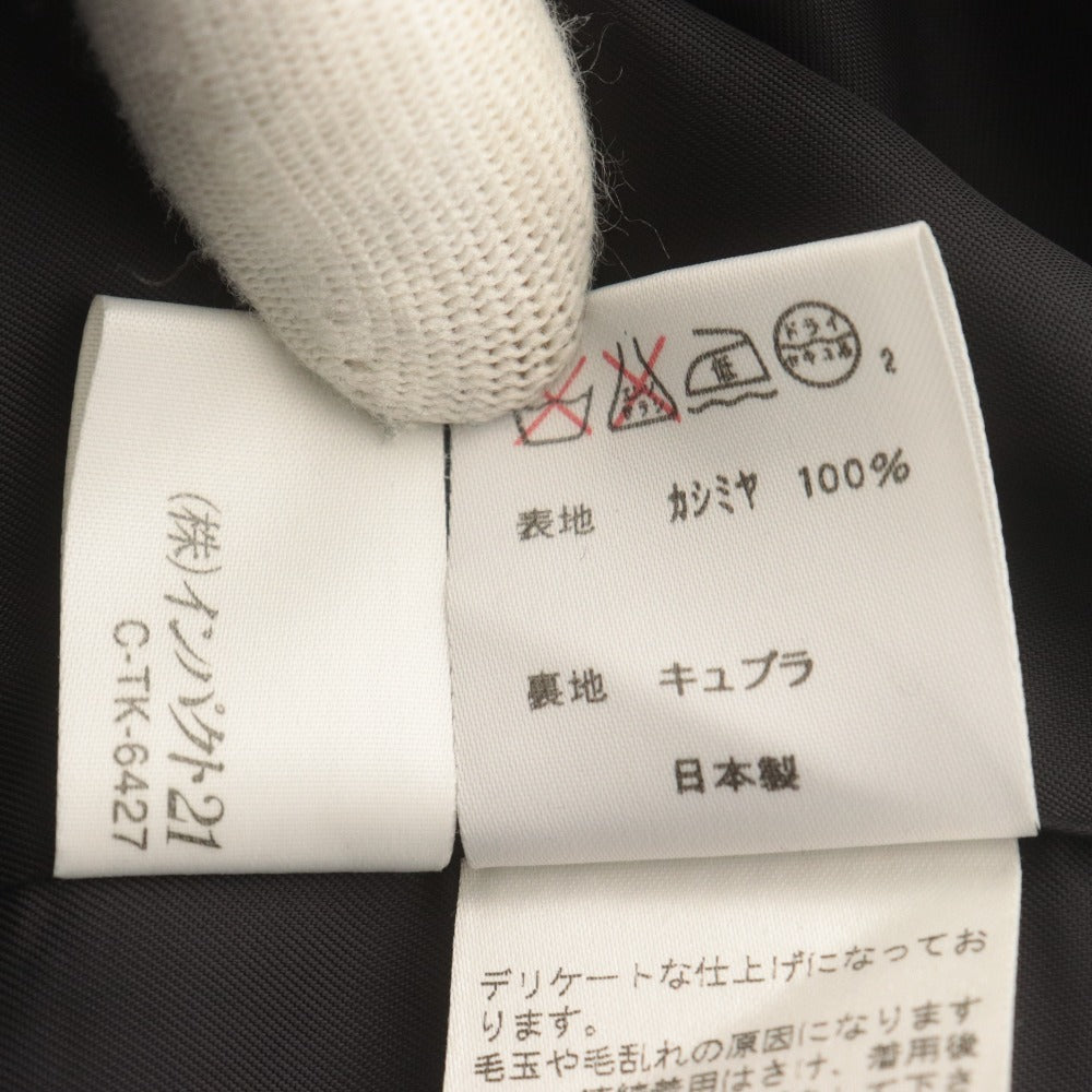 ■ RALPH PL LAUREN ロングコート ジャケット CO PL NA 2075 019 長袖 アウター カシミヤ100% 日本製 レディース 9 (M相当) ブラック 黒