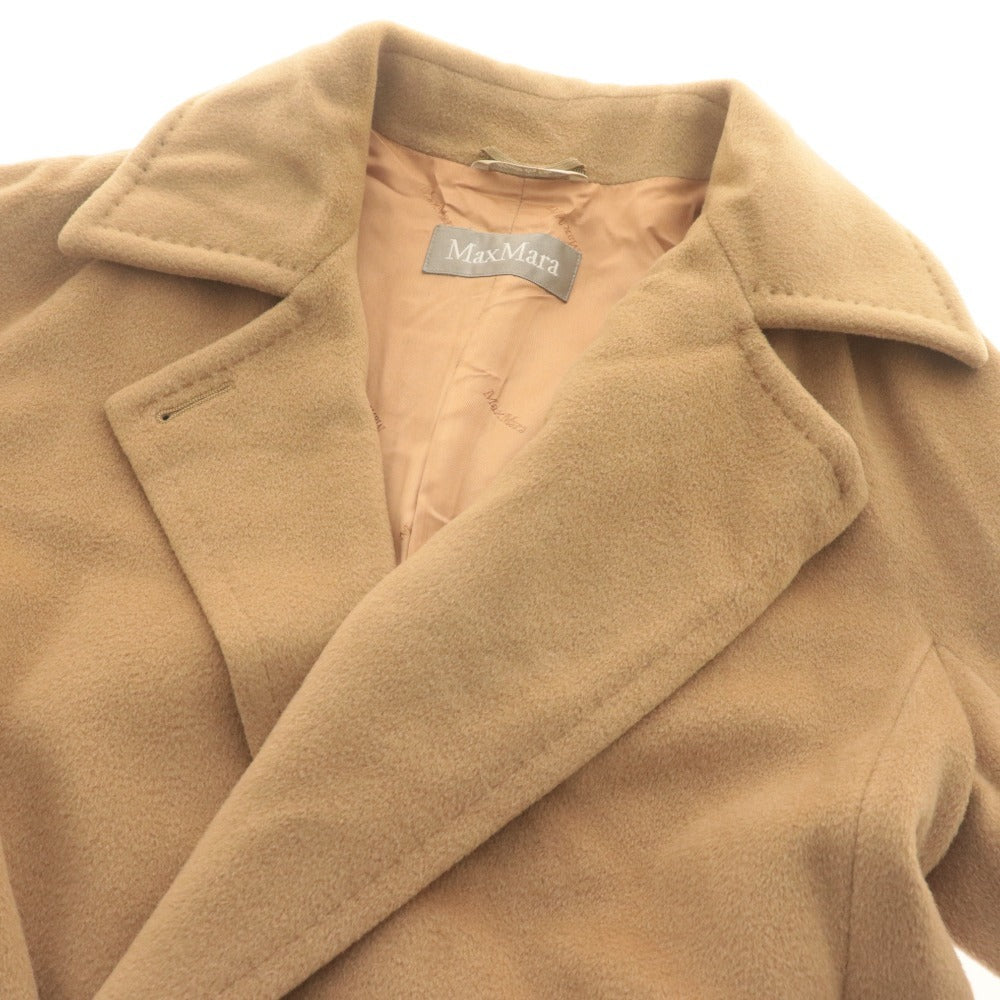 ■ MAX MARA マックスマーラ トレンチコート ロング 1600014 長袖 アウター ジャケット 襟 レディース 38 (M相当) ベージュ ハンガー付き
