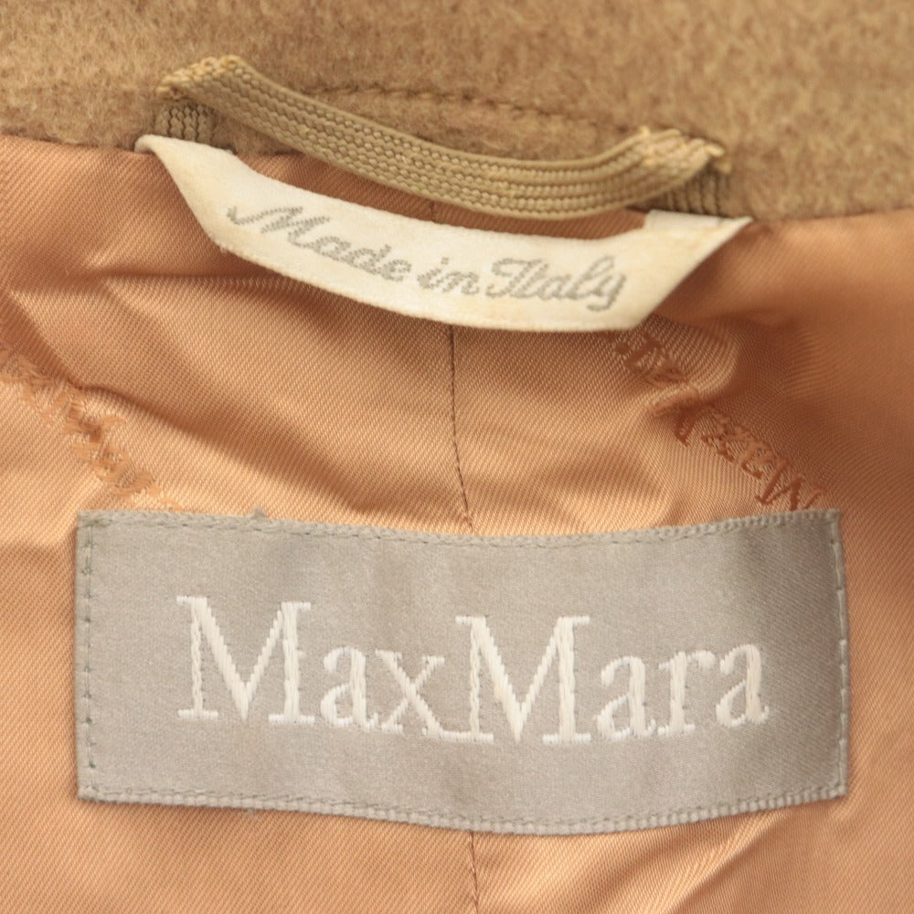 ■ MAX MARA マックスマーラ トレンチコート ロング 1600014 長袖 アウター ジャケット 襟 レディース 38 (M相当) ベージュ ハンガー付き