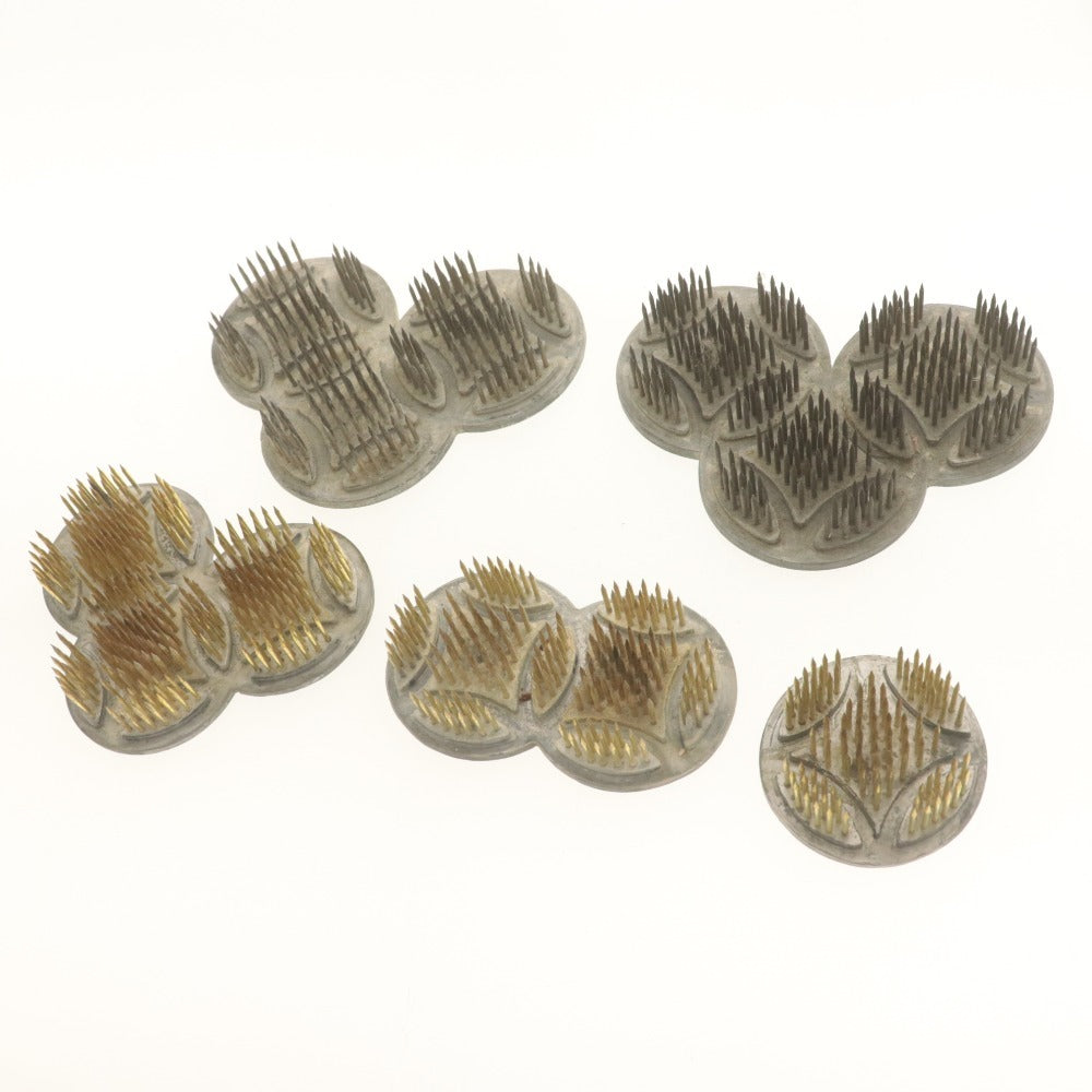 ■ 剣山 花留め 12点セット まとめ 三つ輪 二つ輪 一つ輪 丸型 フラワーアレンジメント 生け花 固定 華道具