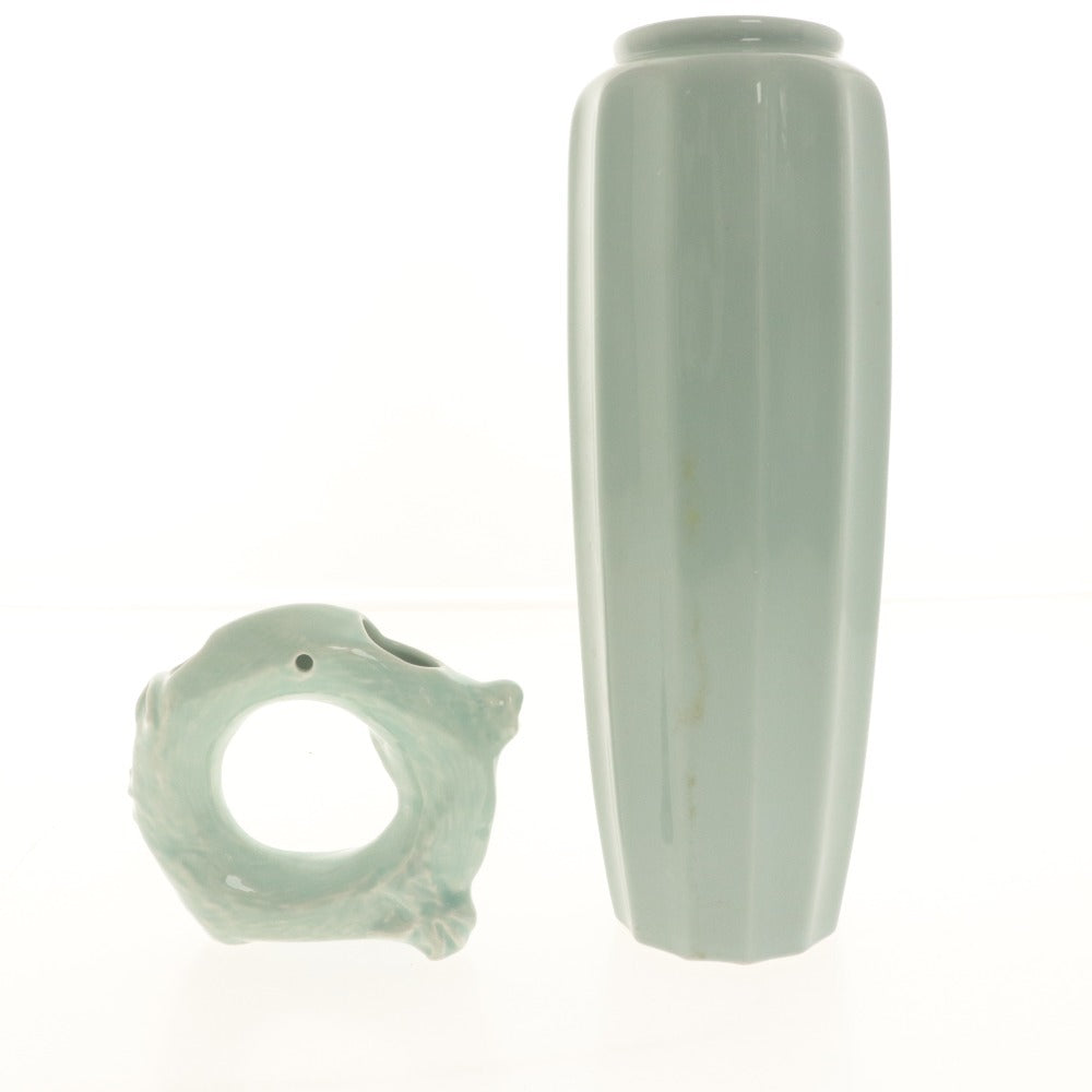 ■ 嵯峨御流華道総司所 花器 3点セット まとめ売り 岸/勾玉型 たてなが形 龍型 生花 花瓶 陶器 華道具 フラワーベース