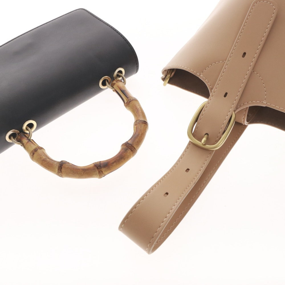 ■ Maison Vincent Ambillion Shoulder Bag Set (2-Piece Set) - Women's, Beige, Black