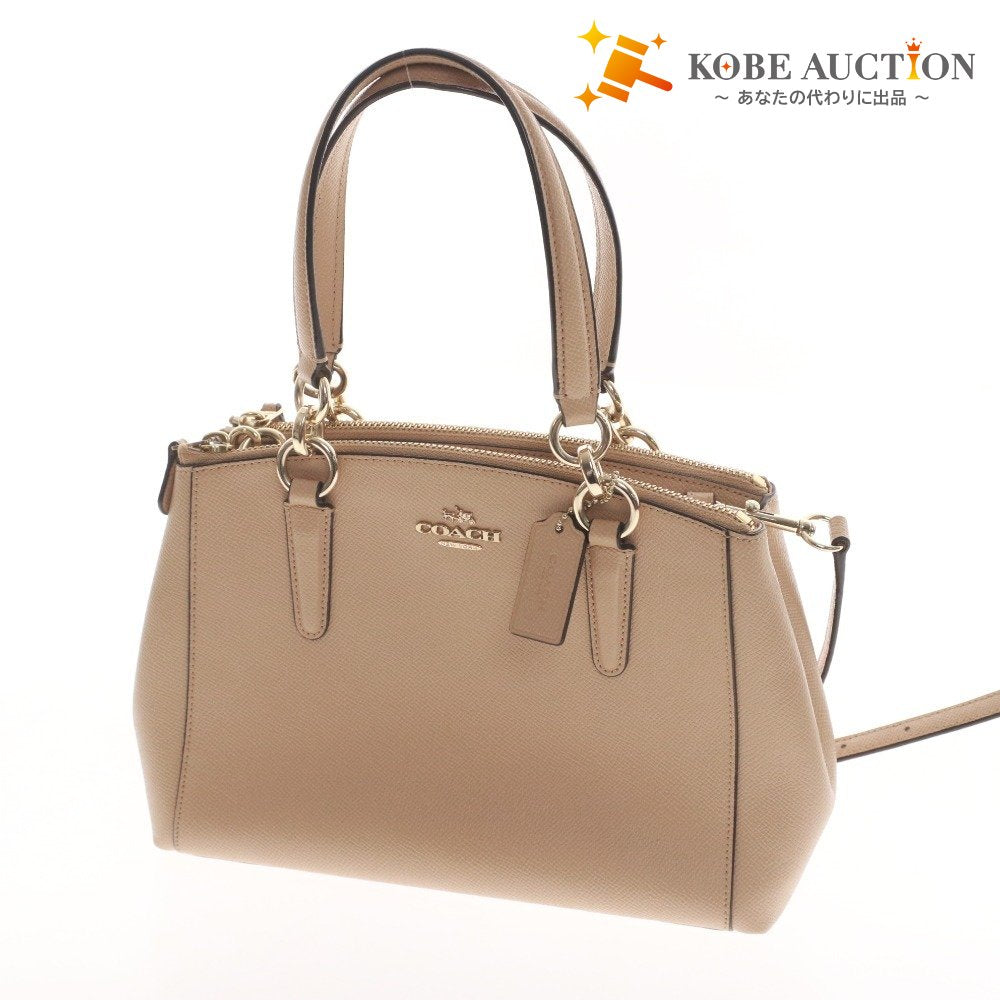 ■ コーチ ハンドバッグ ショルダーバッグ 鞄 ミニクリスティーキャリーオール レザー レディース ベージュ