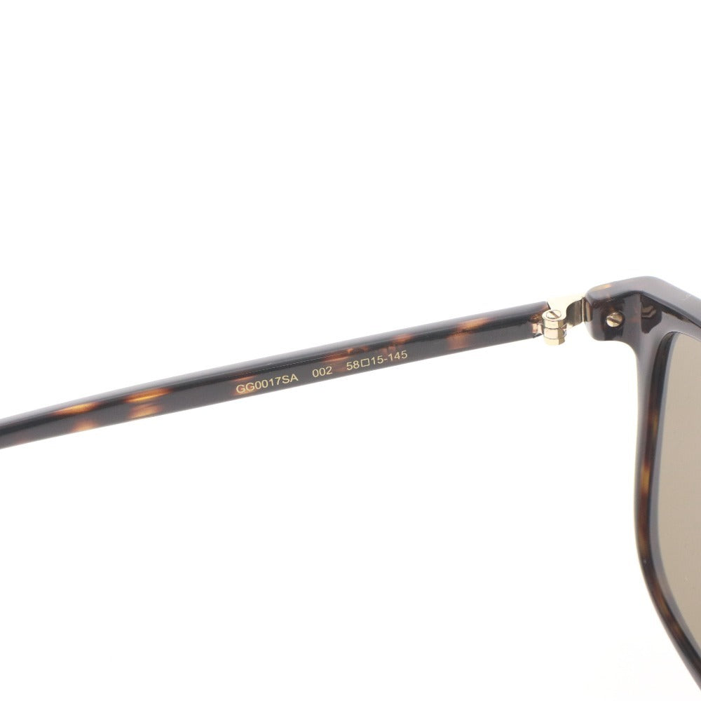 ■ グッチ サングラス GG0017SA 002 58□15-145 アイウェア べっ甲 スクエア 度なし メンズ レディース ブラウン 付属品付き