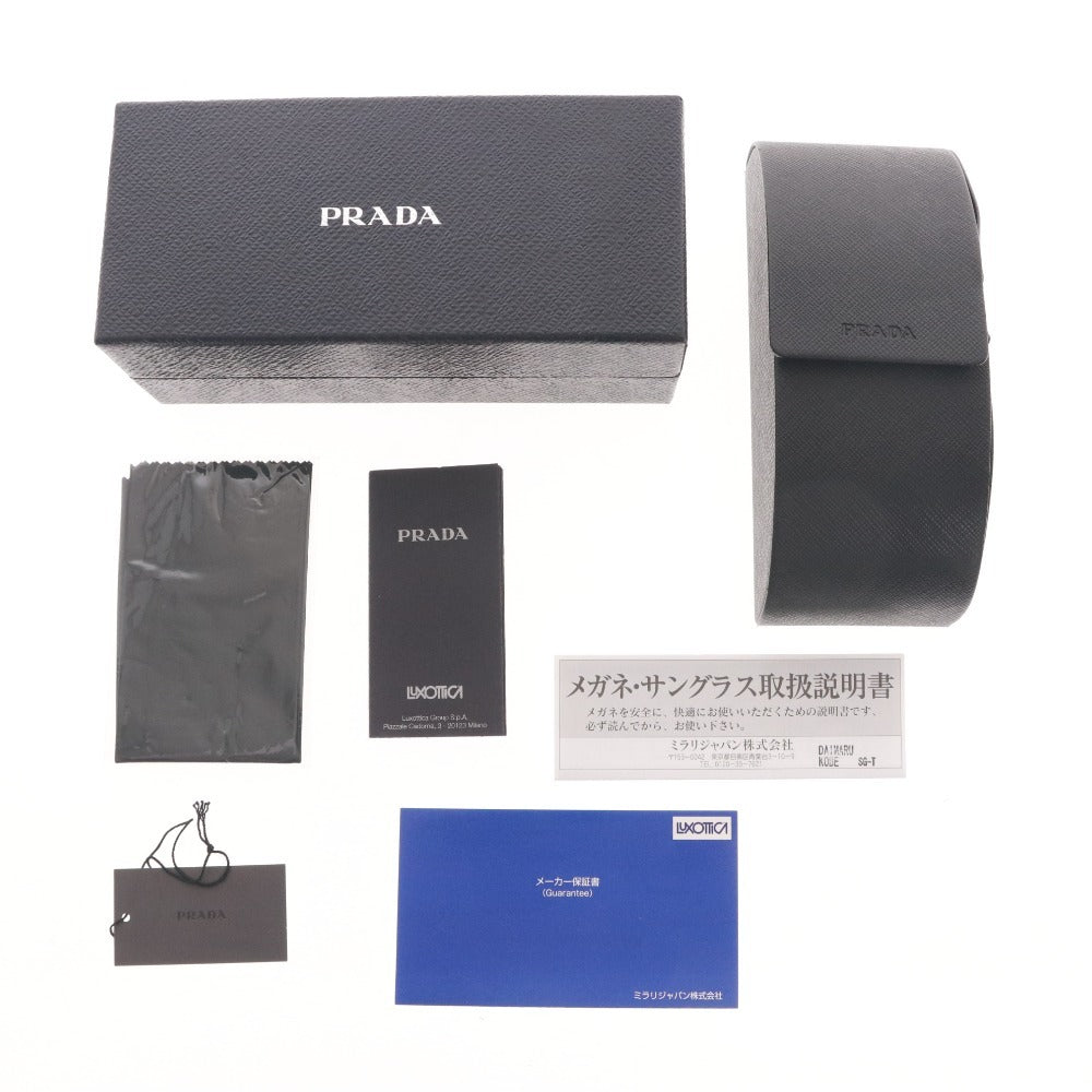 ■ プラダ サングラス SPR 12R-F 56 □19 1AB-0A7 140 2N アイウェア スクエア 度なし メンズ レディース ブラック 付属品付き