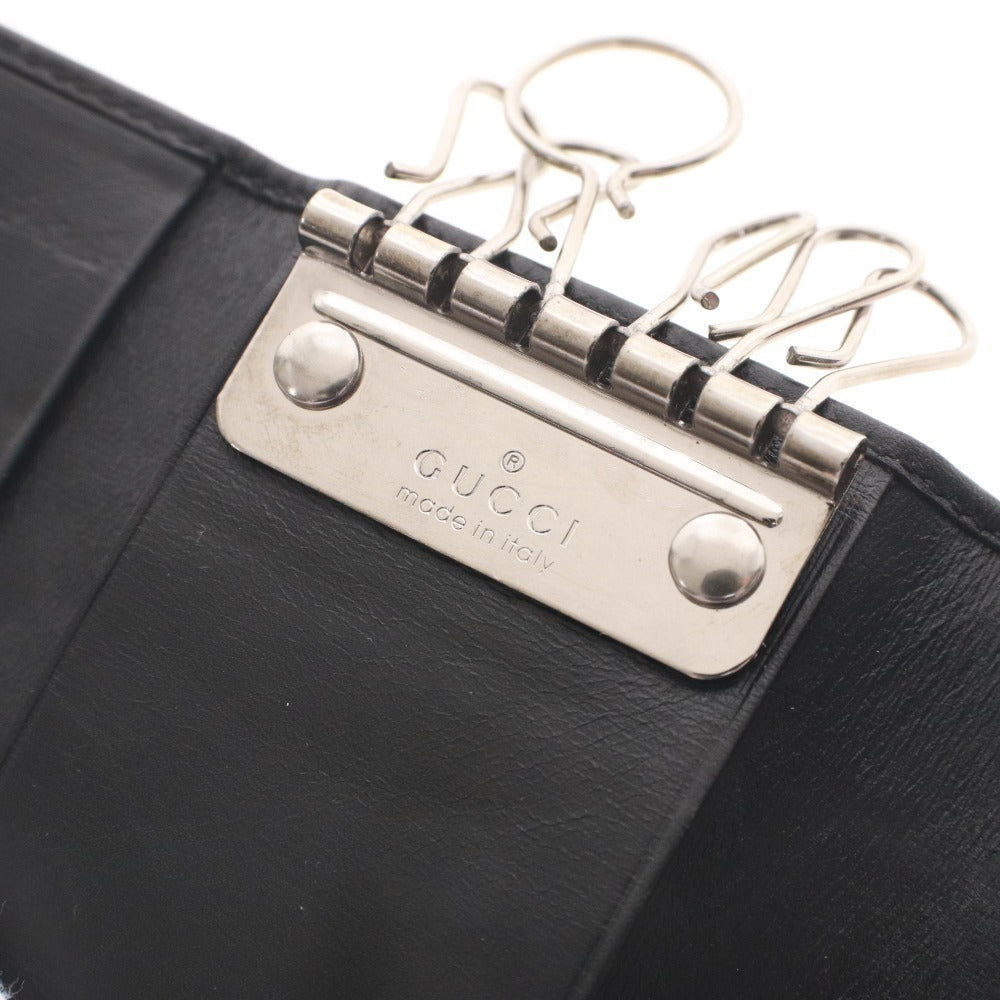 ■ グッチ キーケース 6連 インターロッキングG 小物 メンズ レディース ブラック