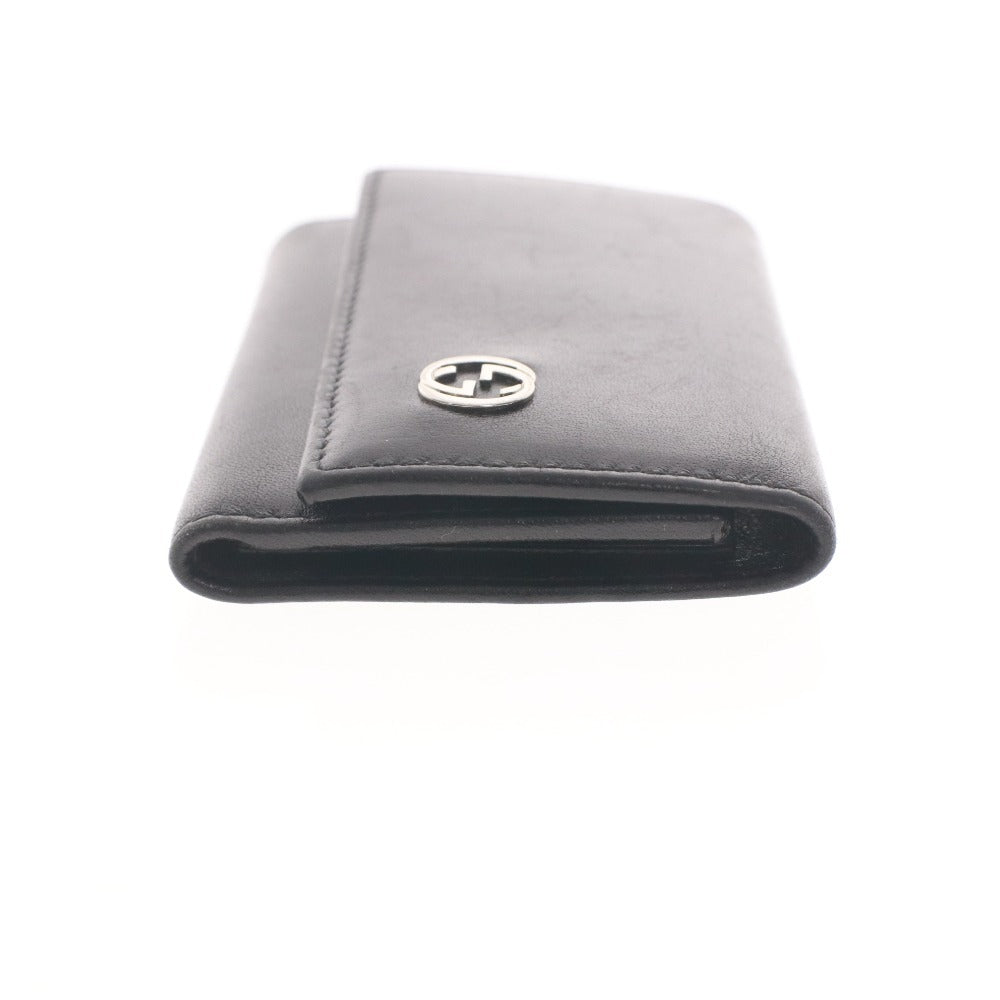 ■ グッチ キーケース 6連 インターロッキングG 小物 メンズ レディース ブラック