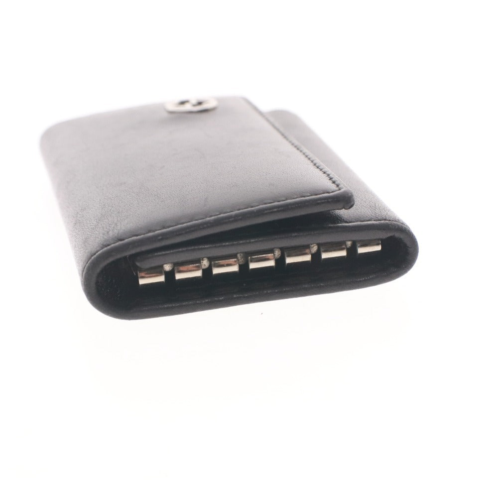 ■ グッチ キーケース 6連 インターロッキングG 小物 メンズ レディース ブラック