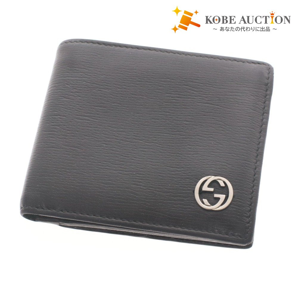 ■ Gucci Bifold Wallet with Interlocking G, Men's, Black