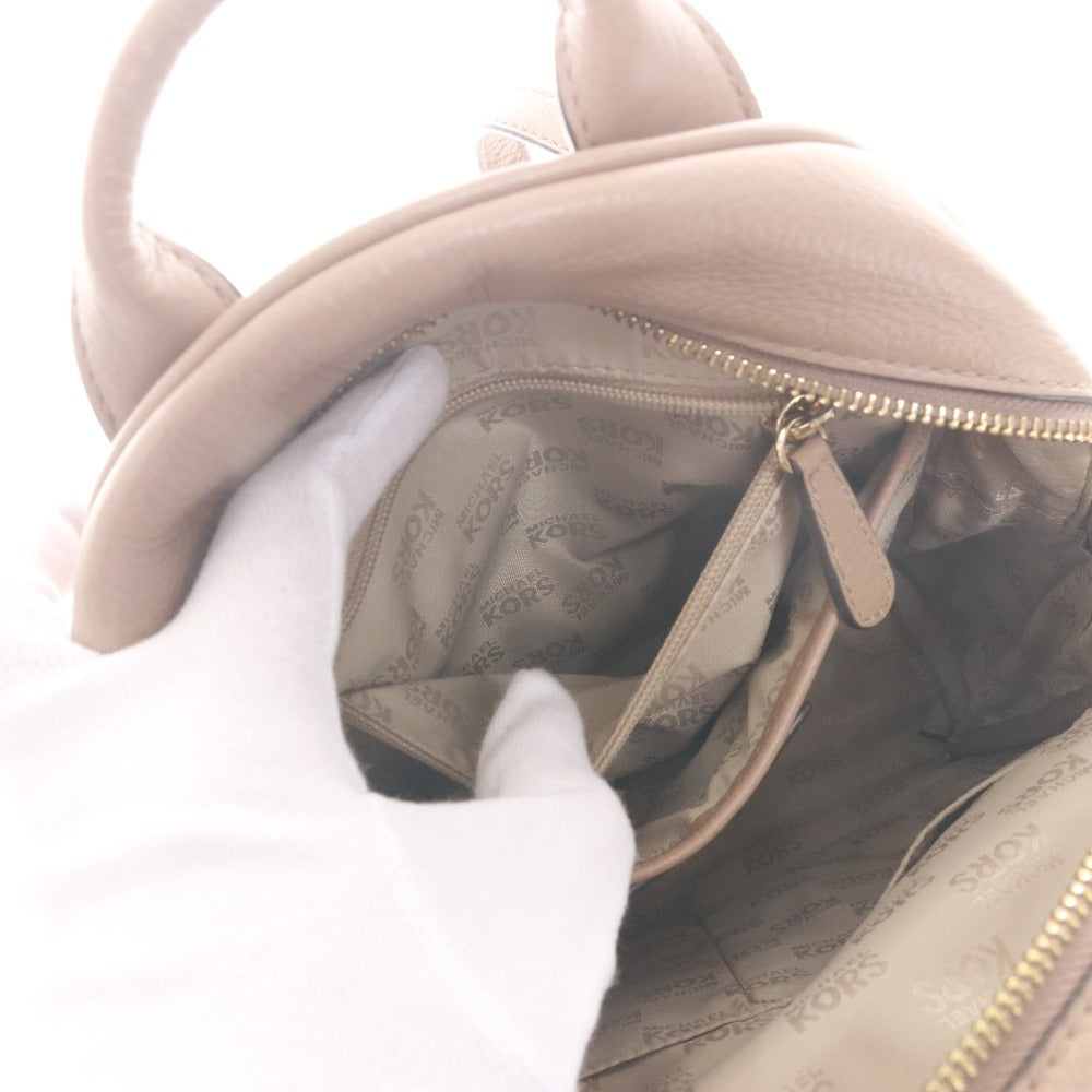 ■ マイケルコース リュック 鞄 ロゴ レディース ベージュ