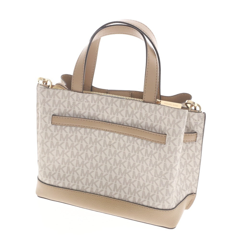 ■ マイケルコース エミリア サッチェル スモール ハンドバッグ ショルダーバッグ 鞄 ロゴ レディース ベージュ