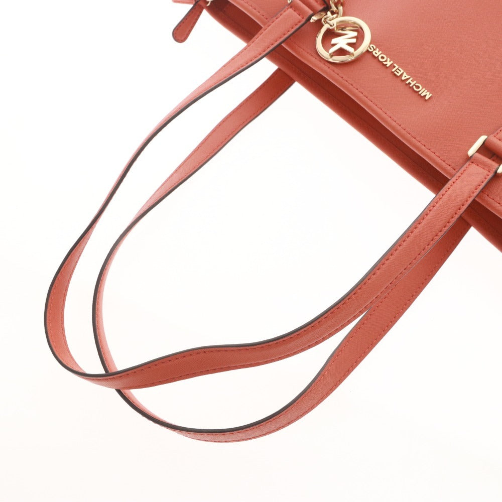 ■ マイケルコース トートバッグ 鞄 ロゴ MKチャーム レディース オレンジ