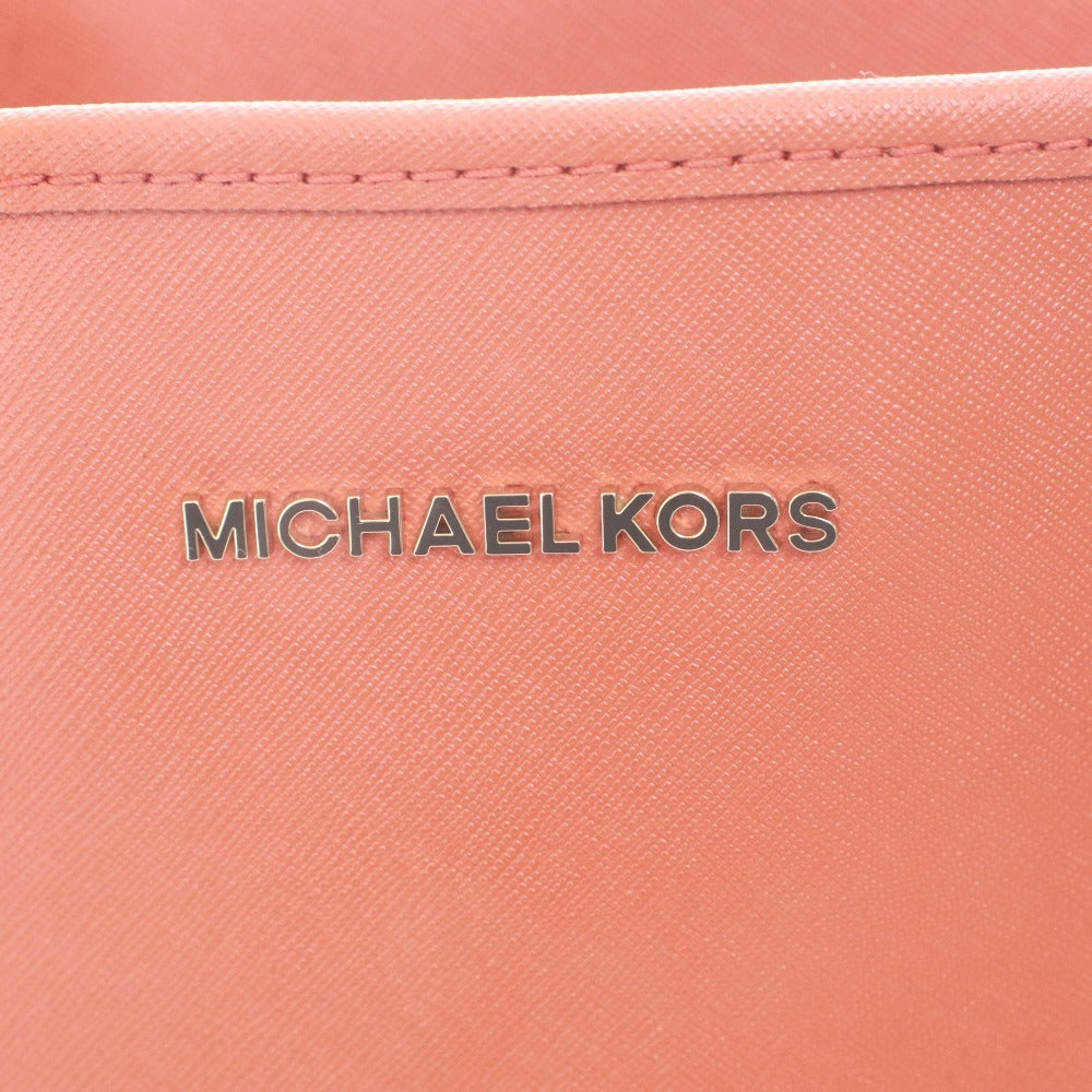 ■ マイケルコース トートバッグ 鞄 ロゴ MKチャーム レディース オレンジ