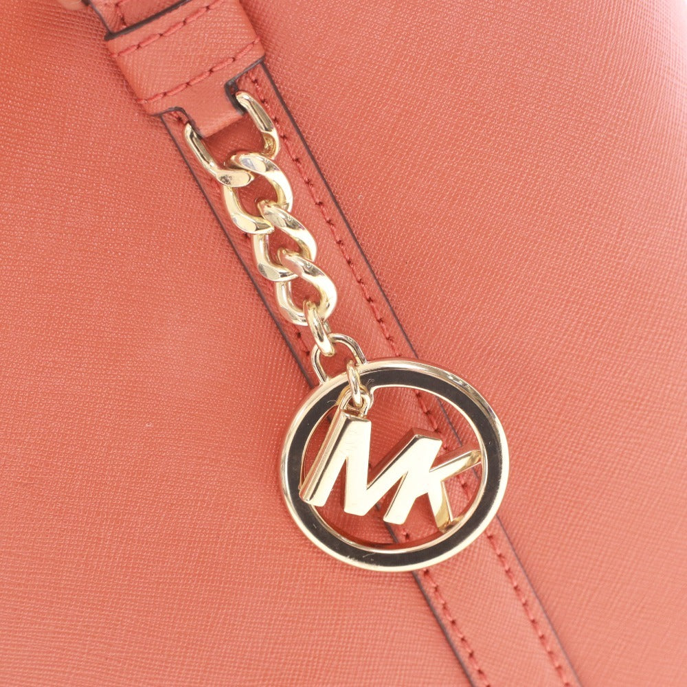 ■ マイケルコース トートバッグ 鞄 ロゴ MKチャーム レディース オレンジ