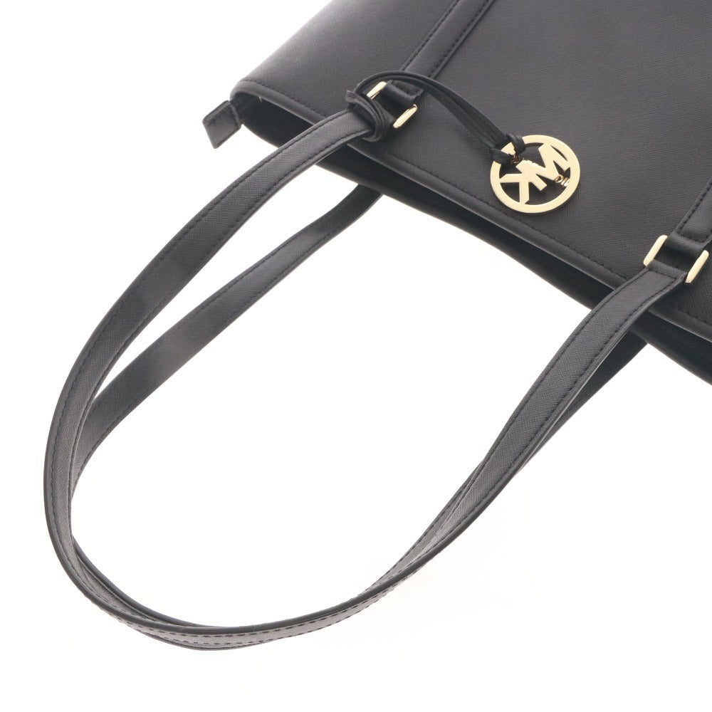 ■ Michael Kors Tote Bag with Logo MK Charm, Women's, Black