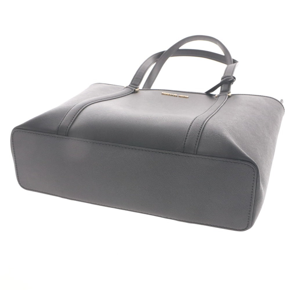 ■ Michael Kors Tote Bag with Logo MK Charm, Women's, Black