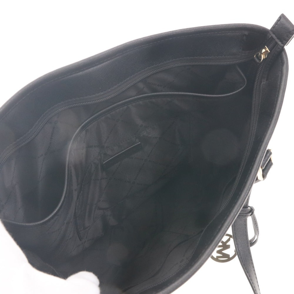 ■ Michael Kors Tote Bag with Logo MK Charm, Women's, Black
