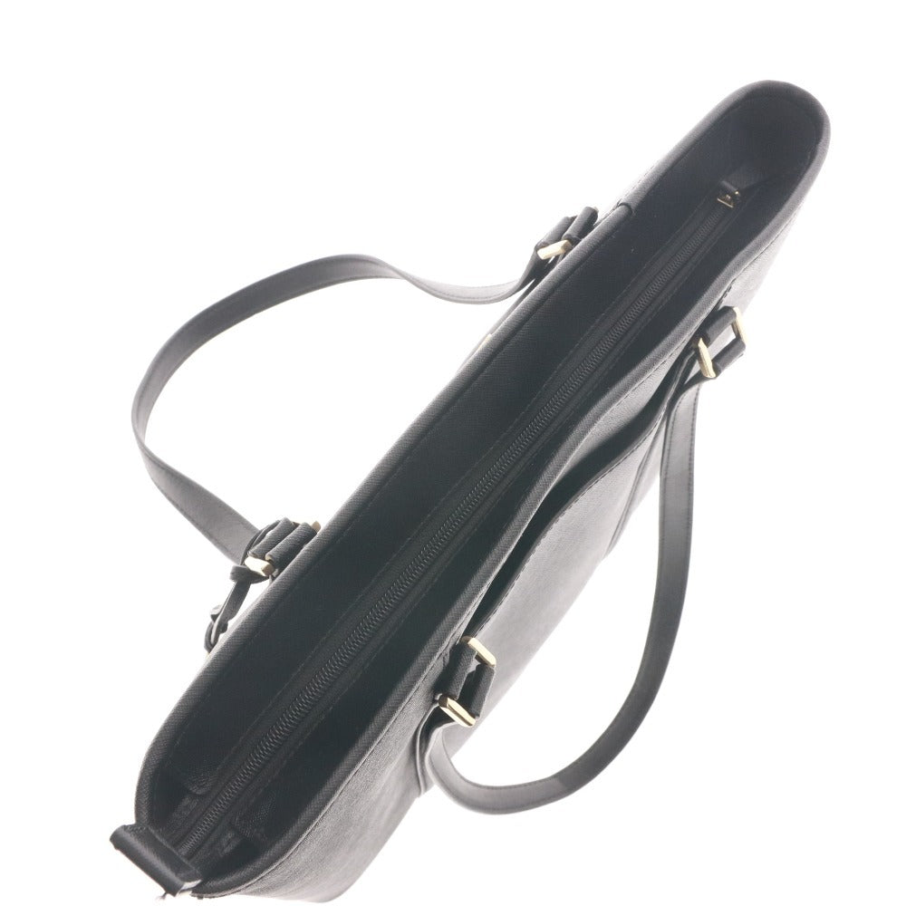 ■ Michael Kors Tote Bag with Logo MK Charm, Women's, Black