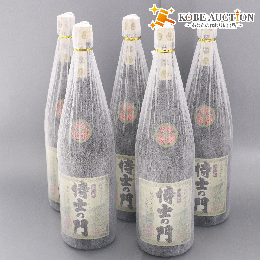■ Sake: Samurai no Mon Sweet Potato Shochu, 5-Bottle Set, 1800ml, 25% ABV, Kagoshima, Takubo Shuzo, Unopened, Unused