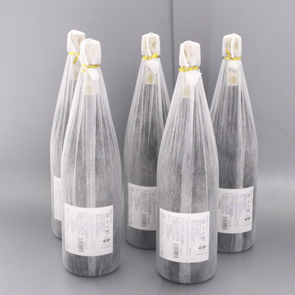 ■ Sake: Samurai no Mon Sweet Potato Shochu, 5-Bottle Set, 1800ml, 25% ABV, Kagoshima, Takubo Shuzo, Unopened, Unused