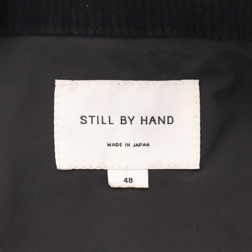 ■ STILL BY HAND スティルバイハンド コート アウター Padded half coat ハーフコート メンズ 48 (L相当) ブラック BLACK