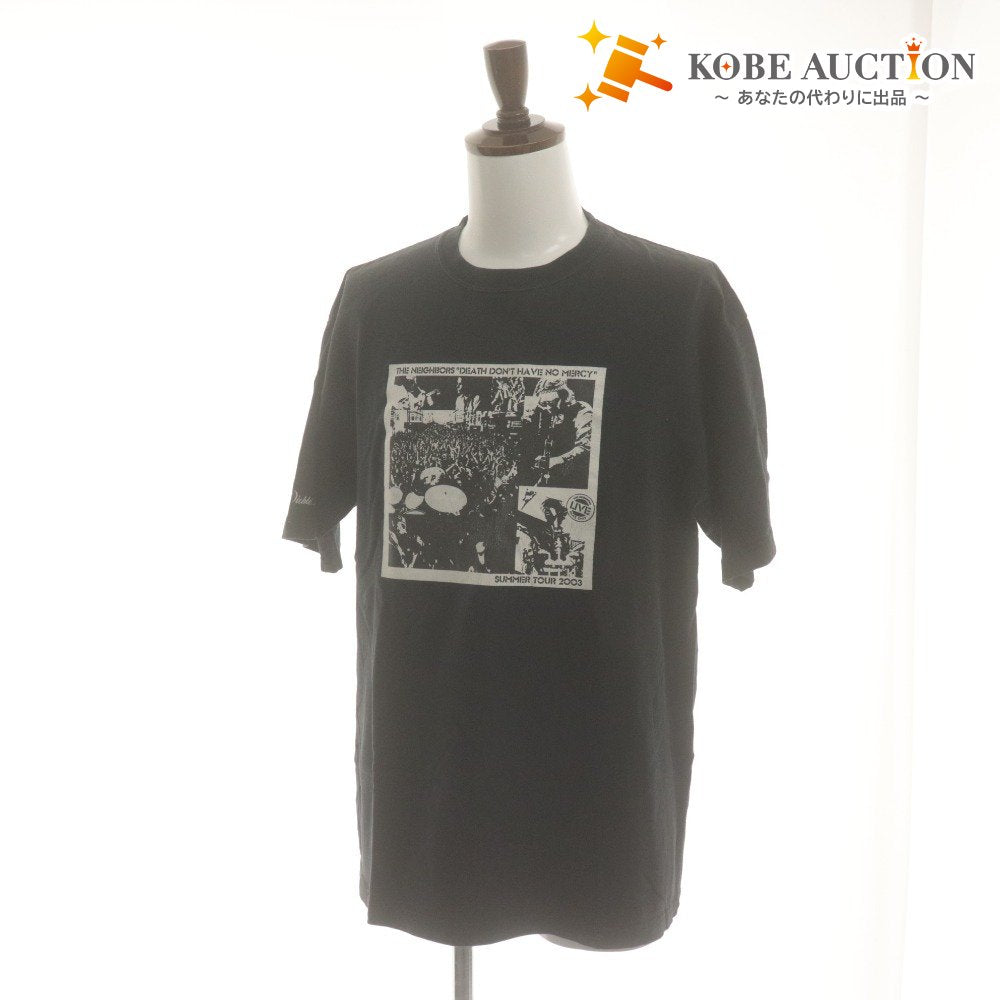 ■ NEIGHBORHOOD ネイバーフッド Tシャツ 半袖 トップス SUMMER TOUR 2003 プリント コットン メンズ L ブラック