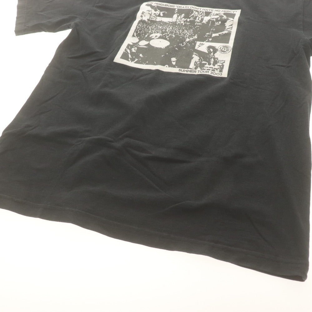■ NEIGHBORHOOD ネイバーフッド Tシャツ 半袖 トップス SUMMER TOUR 2003 プリント コットン メンズ L ブラック