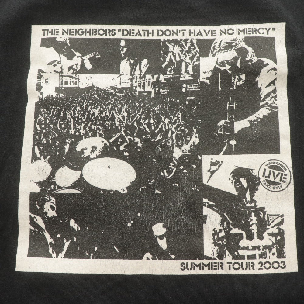 ■ NEIGHBORHOOD ネイバーフッド Tシャツ 半袖 トップス SUMMER TOUR 2003 プリント コットン メンズ L ブラック