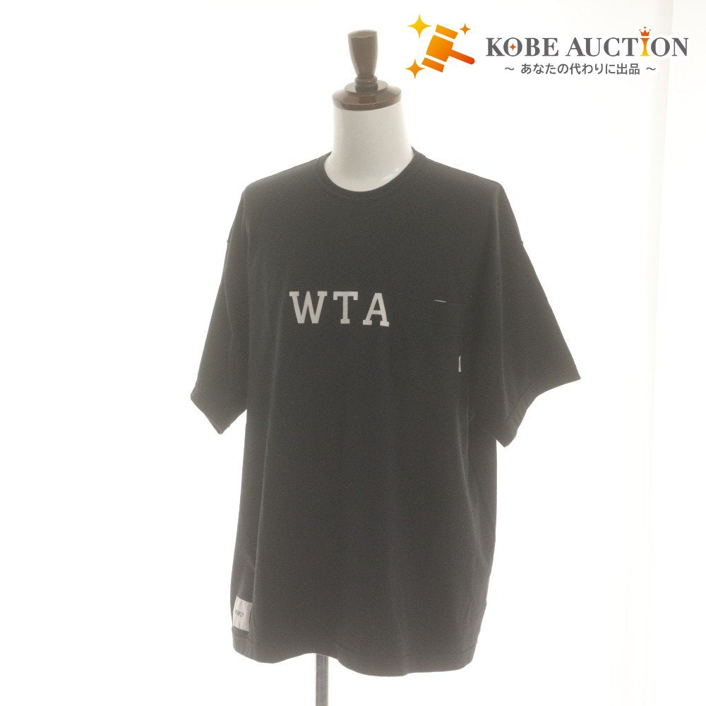 ■ WTAPS ダブルタップス Tシャツ 半袖 トップス ポケット プリント メンズ XL ブラック