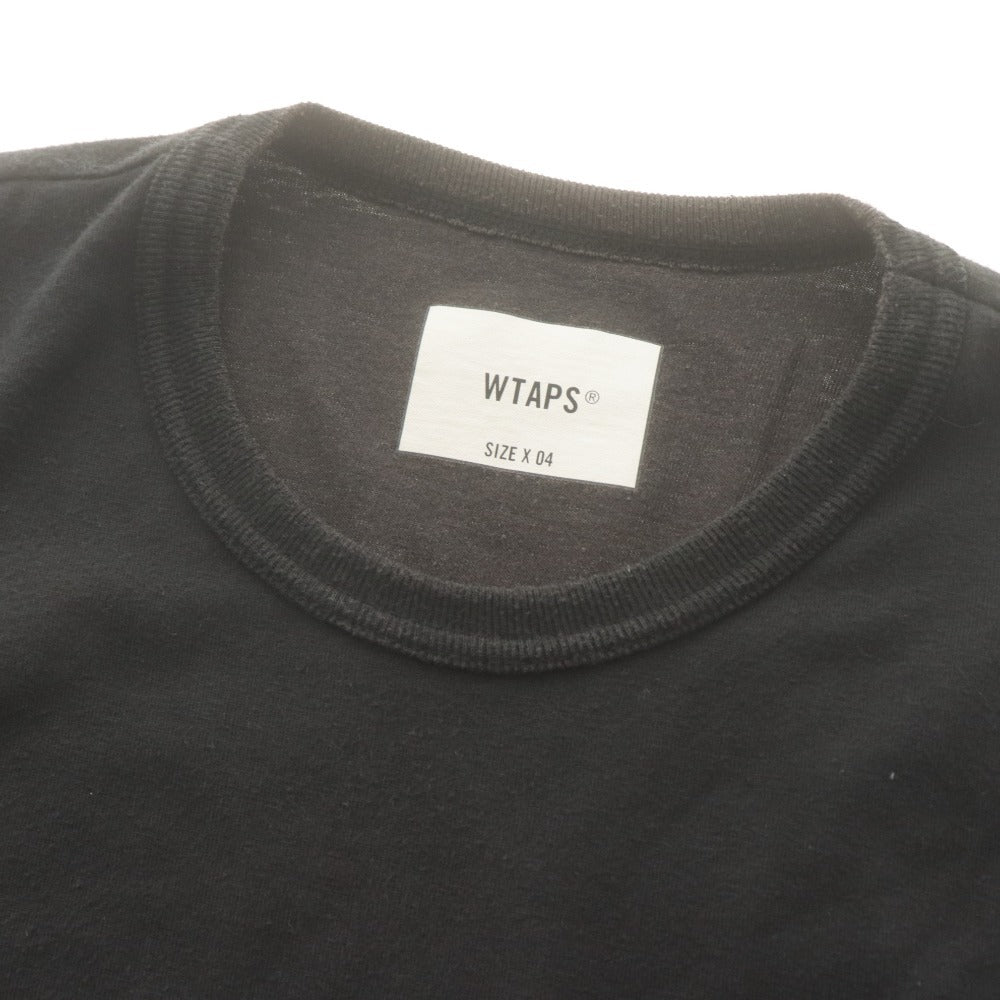 ■ WTAPS ダブルタップス Tシャツ 半袖 トップス ポケット プリント メンズ XL ブラック