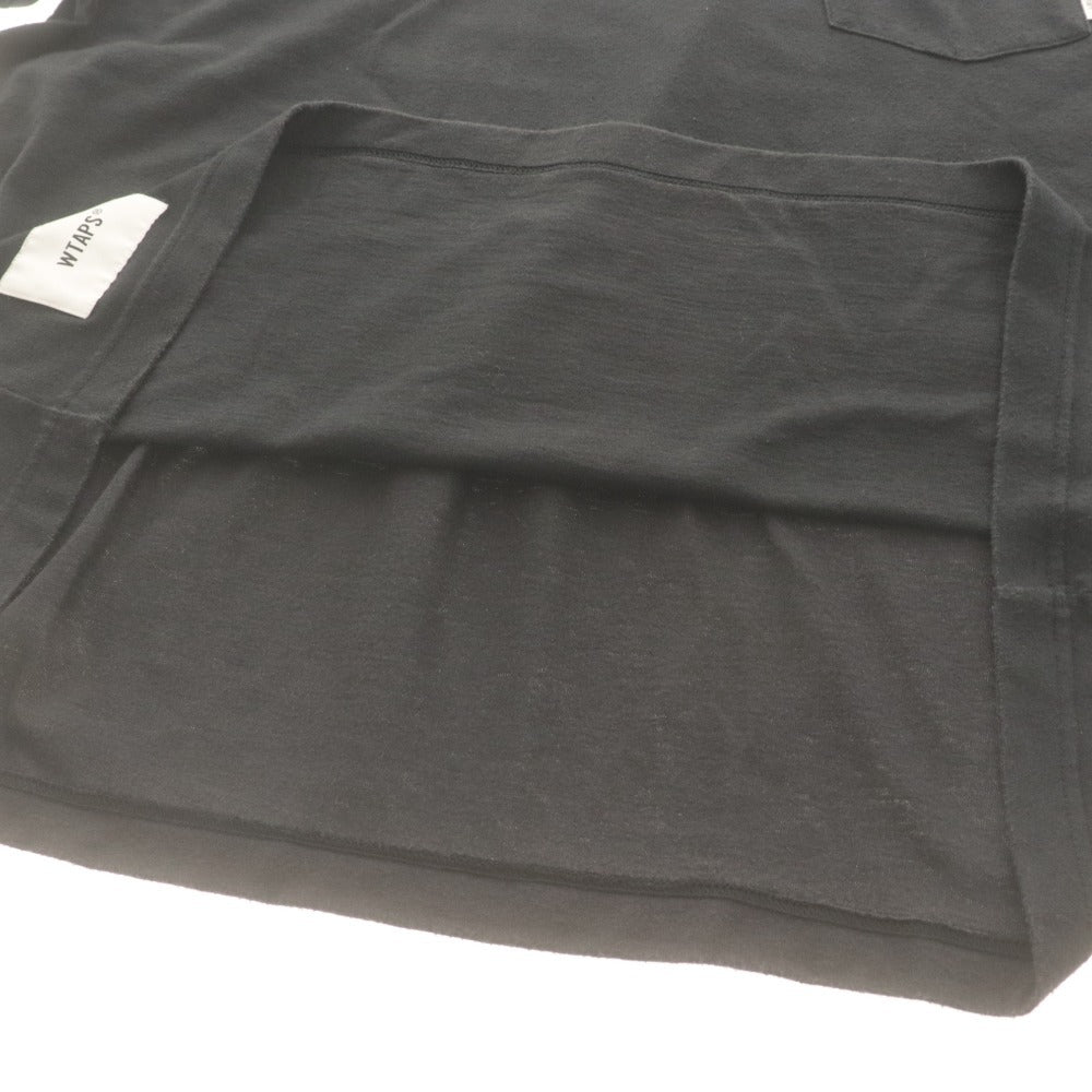 ■ WTAPS ダブルタップス Tシャツ 半袖 トップス ポケット プリント メンズ XL ブラック