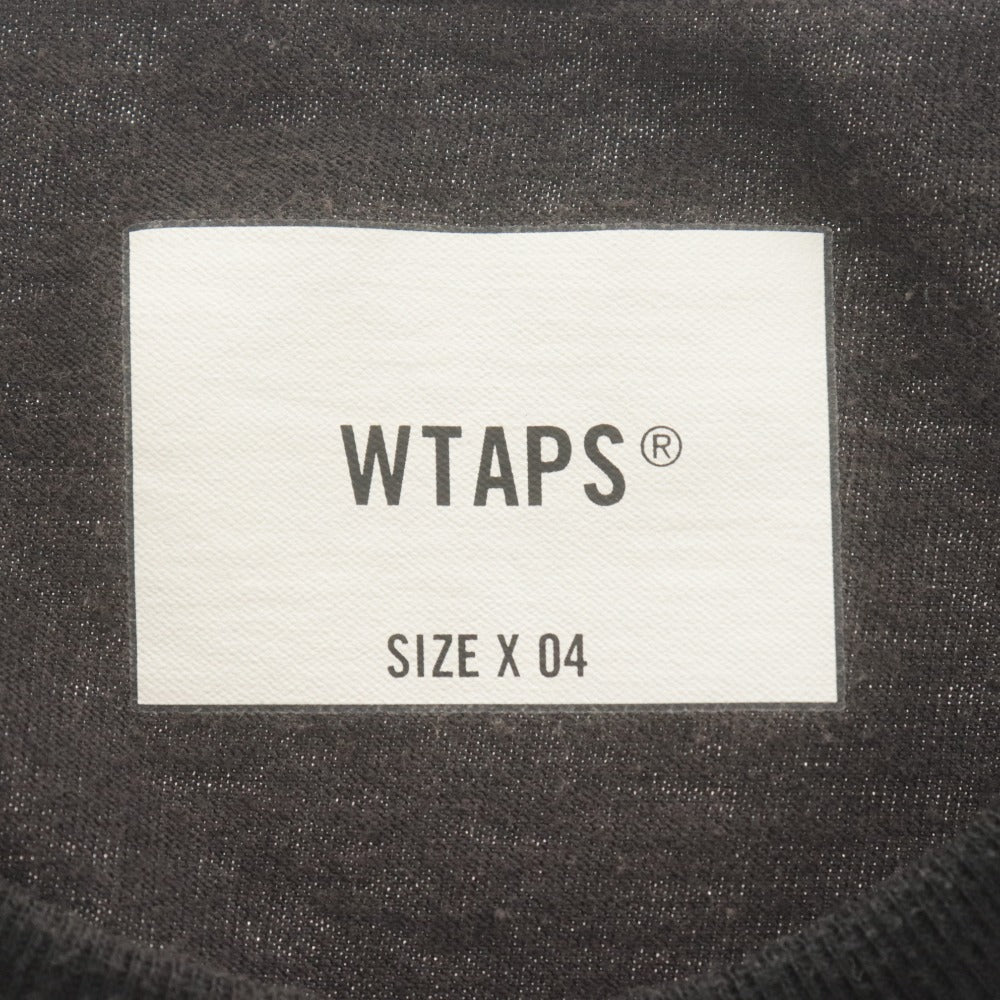 ■ WTAPS ダブルタップス Tシャツ 半袖 トップス ポケット プリント メンズ XL ブラック