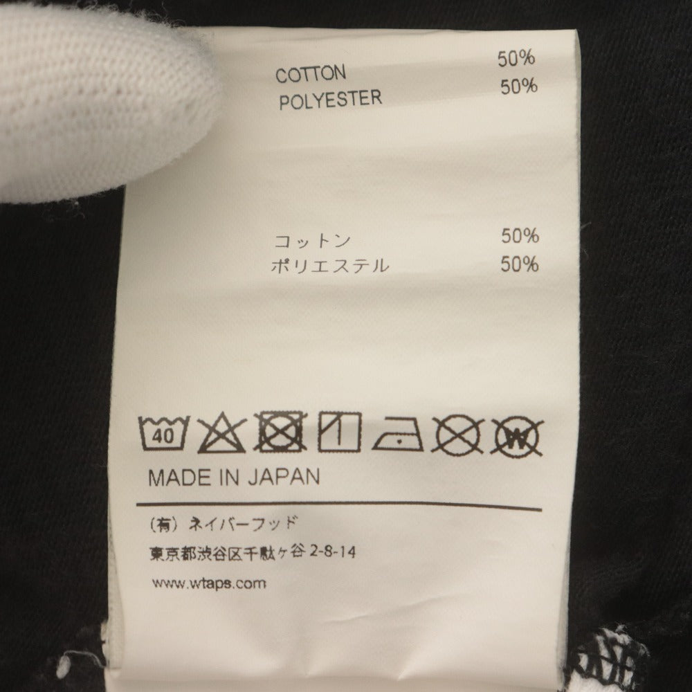 ■ WTAPS ダブルタップス Tシャツ 半袖 トップス ポケット プリント メンズ XL ブラック