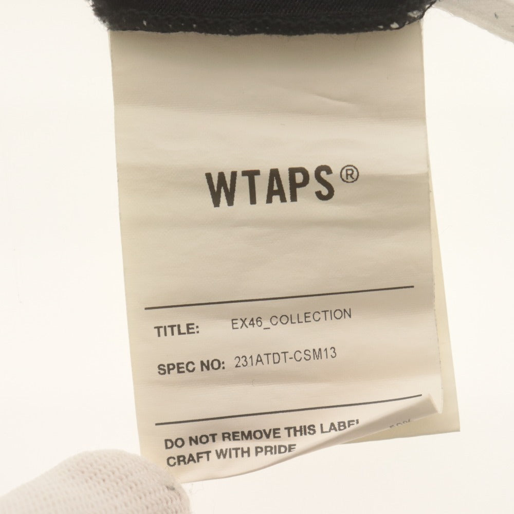■ WTAPS ダブルタップス Tシャツ 半袖 トップス ポケット プリント メンズ XL ブラック