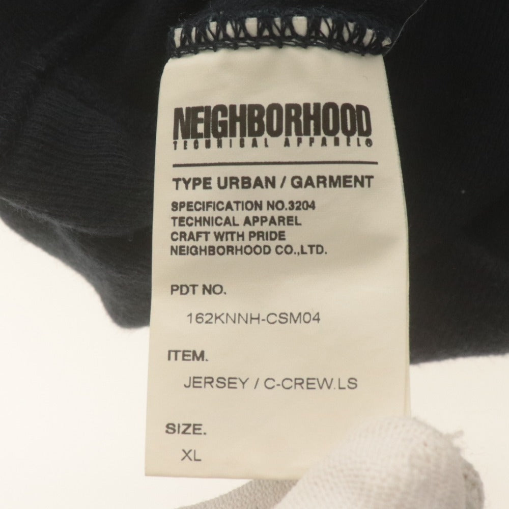 ■ NEIGHBORHOOD ネイバーフッド トレーナー 長袖 トップス プリント コットン クルーネック メンズ XL ネイビー系