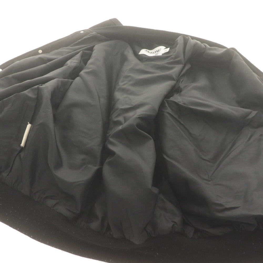 ■ DeLONG デロング スタジアムジャンパー スタジャン 長袖 アウター 袖レザー ヴィンテージ メンズ 3XL LONG ブラック