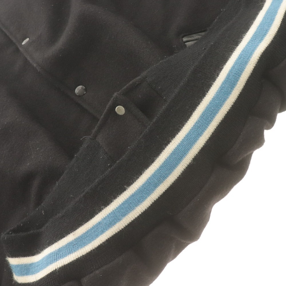 ■ DeLONG デロング スタジアムジャンパー スタジャン 長袖 アウター 袖レザー ヴィンテージ メンズ 3XL LONG ブラック