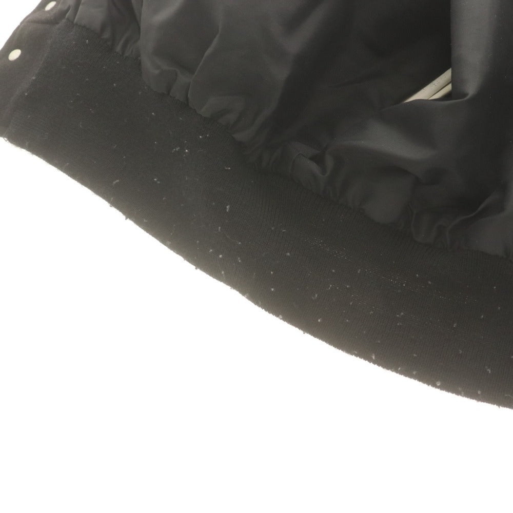 ■ DeLONG デロング スタジアムジャンパー スタジャン 長袖 アウター 袖レザー ヴィンテージ メンズ 3XL LONG ブラック