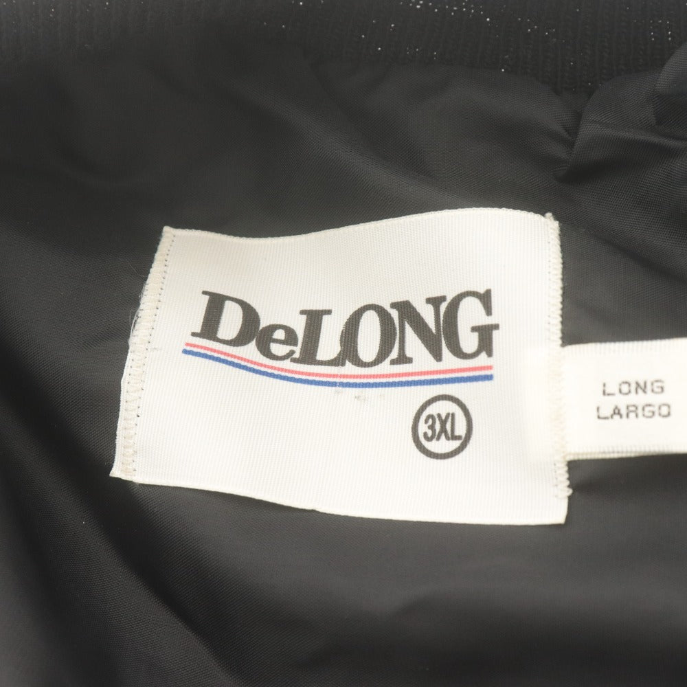 ■ DeLONG デロング スタジアムジャンパー スタジャン 長袖 アウター 袖レザー ヴィンテージ メンズ 3XL LONG ブラック