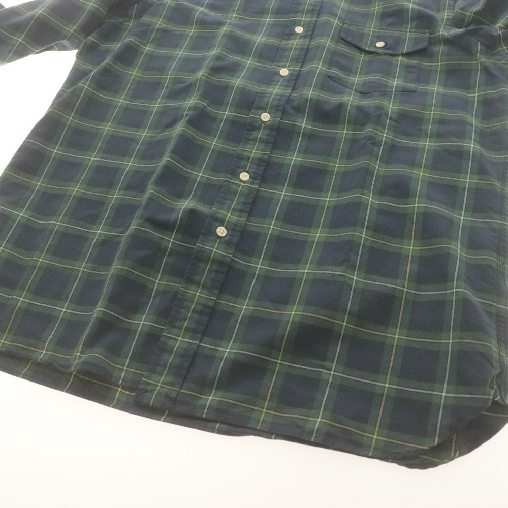 ■ RALPH LAUREN ラルフローレン チェックシャツ 長袖 トップス ブラックウォッチ ボタンダウン ポケット コットン メンズ L グリーン系