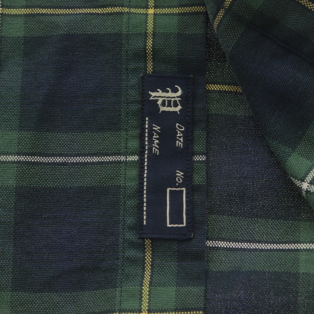 ■ RALPH LAUREN ラルフローレン チェックシャツ 長袖 トップス ブラックウォッチ ボタンダウン ポケット コットン メンズ L グリーン系