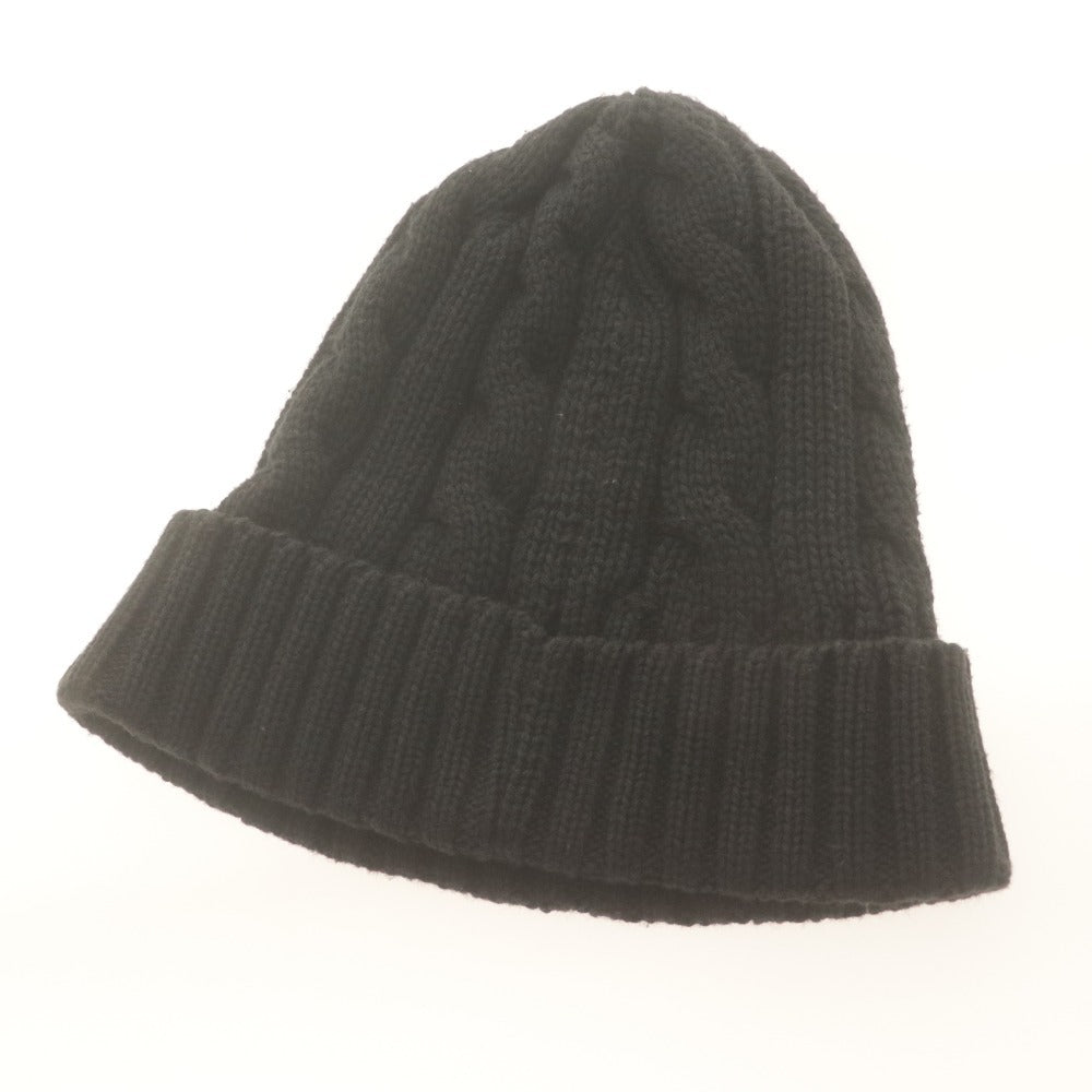 ■ WTAPS ダブルタップス ニットキャップ ニット帽 ビーニー 帽子パッチ COOLMAX メンズ F ブラック