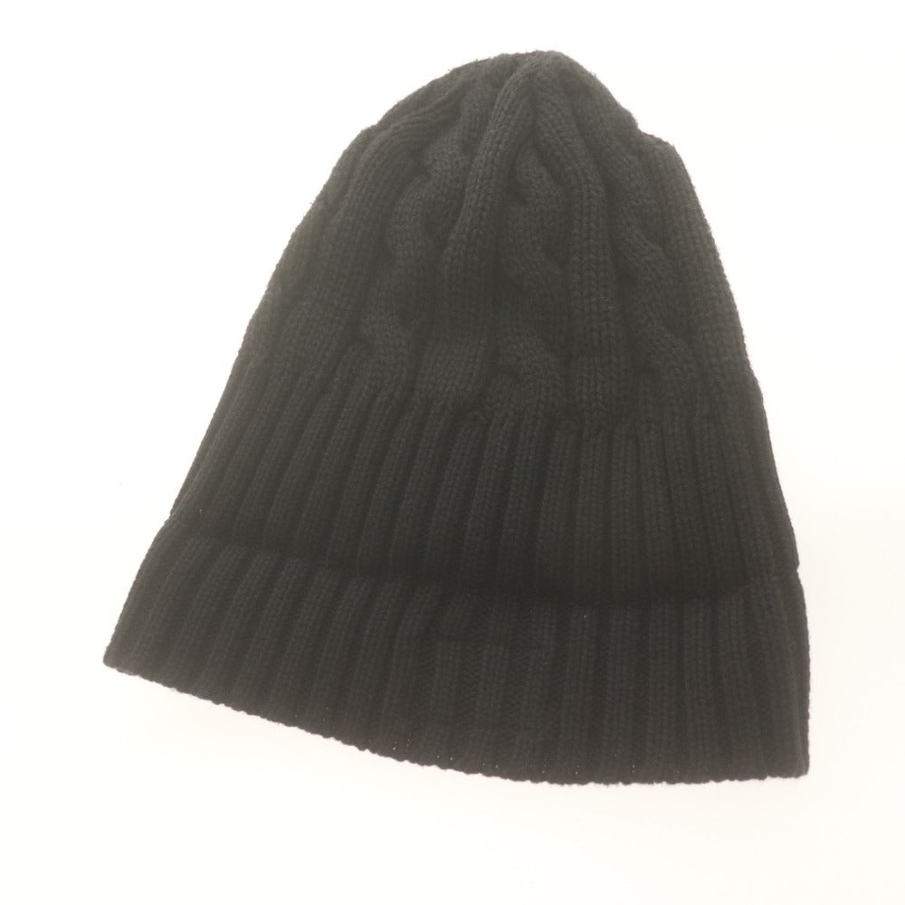 ■ WTAPS ダブルタップス ニットキャップ ニット帽 ビーニー 帽子パッチ COOLMAX メンズ F ブラック