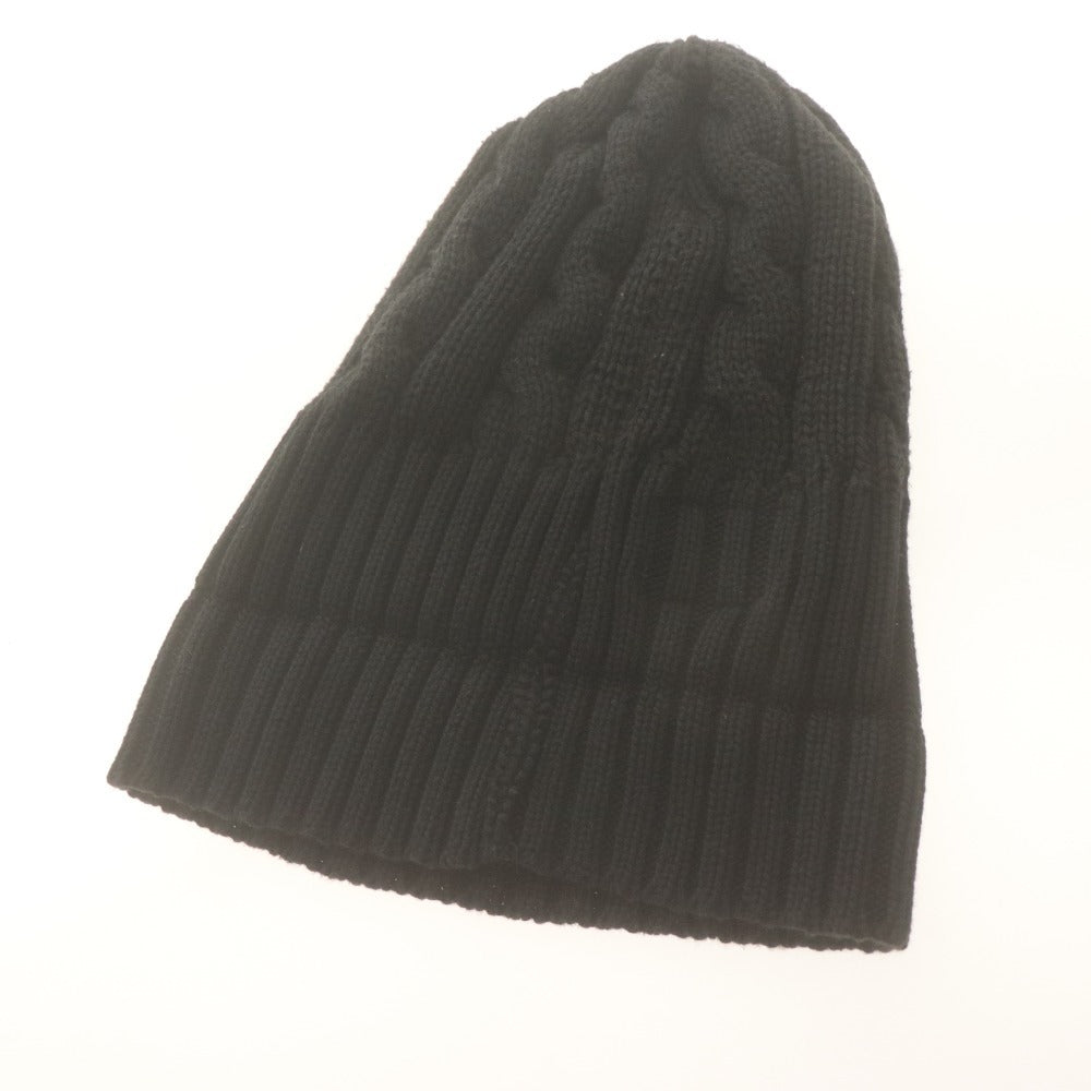 ■ WTAPS ダブルタップス ニットキャップ ニット帽 ビーニー 帽子パッチ COOLMAX メンズ F ブラック