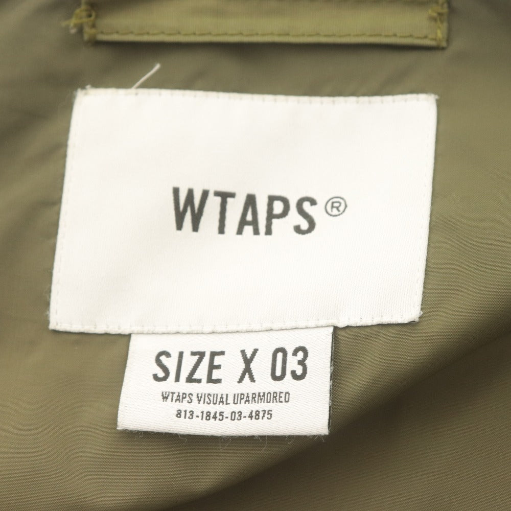 ■ WTAPS ダブルタップス ミリタリージャケット 長袖 アウター WFS ジップ ロゴタグ メンズ 03 （L相当）カーキ