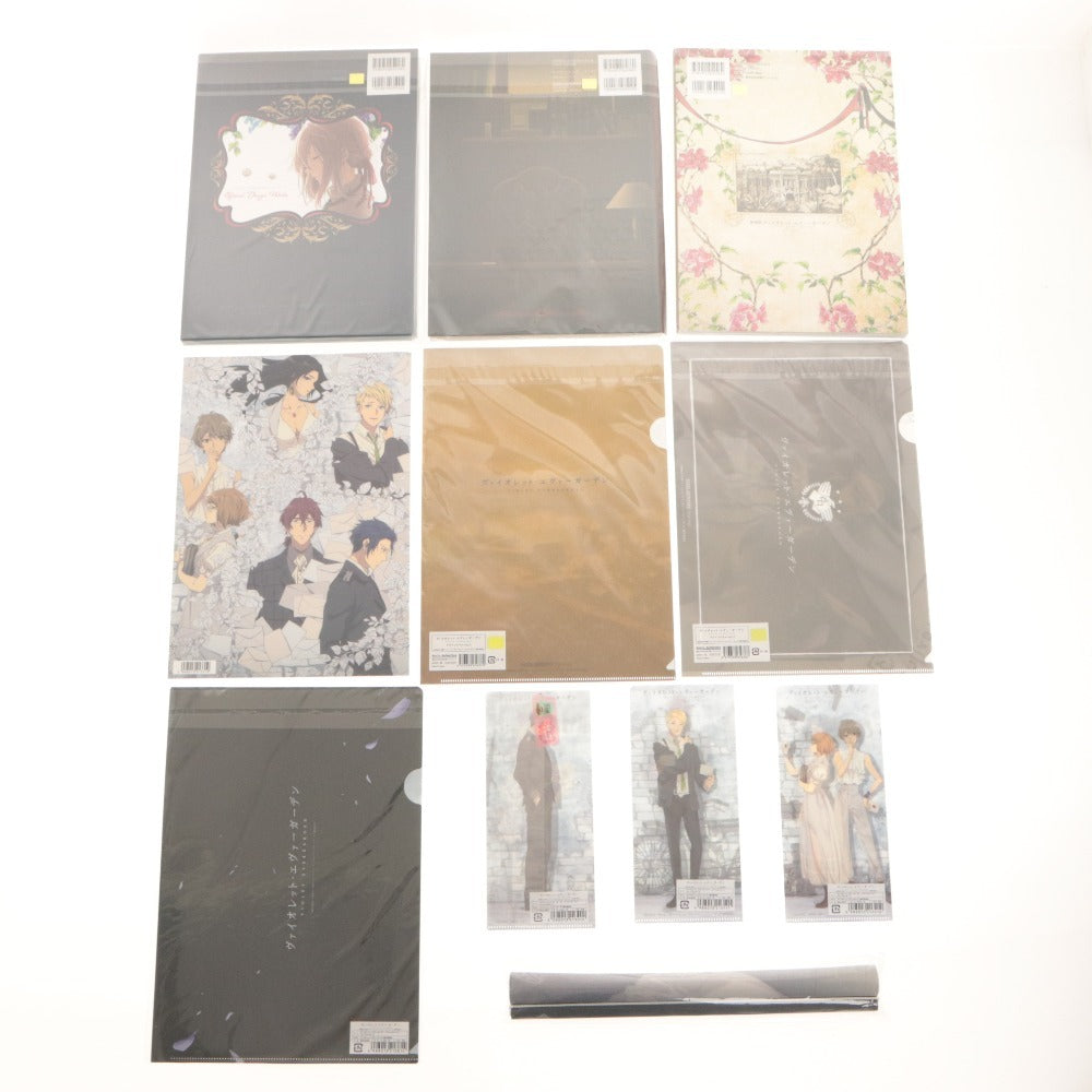 ■ Violet Evergarden Goods Set of 11: Official Art Book, Fan Book, Clear Files, Tapestry, etc. (includes unopened items)