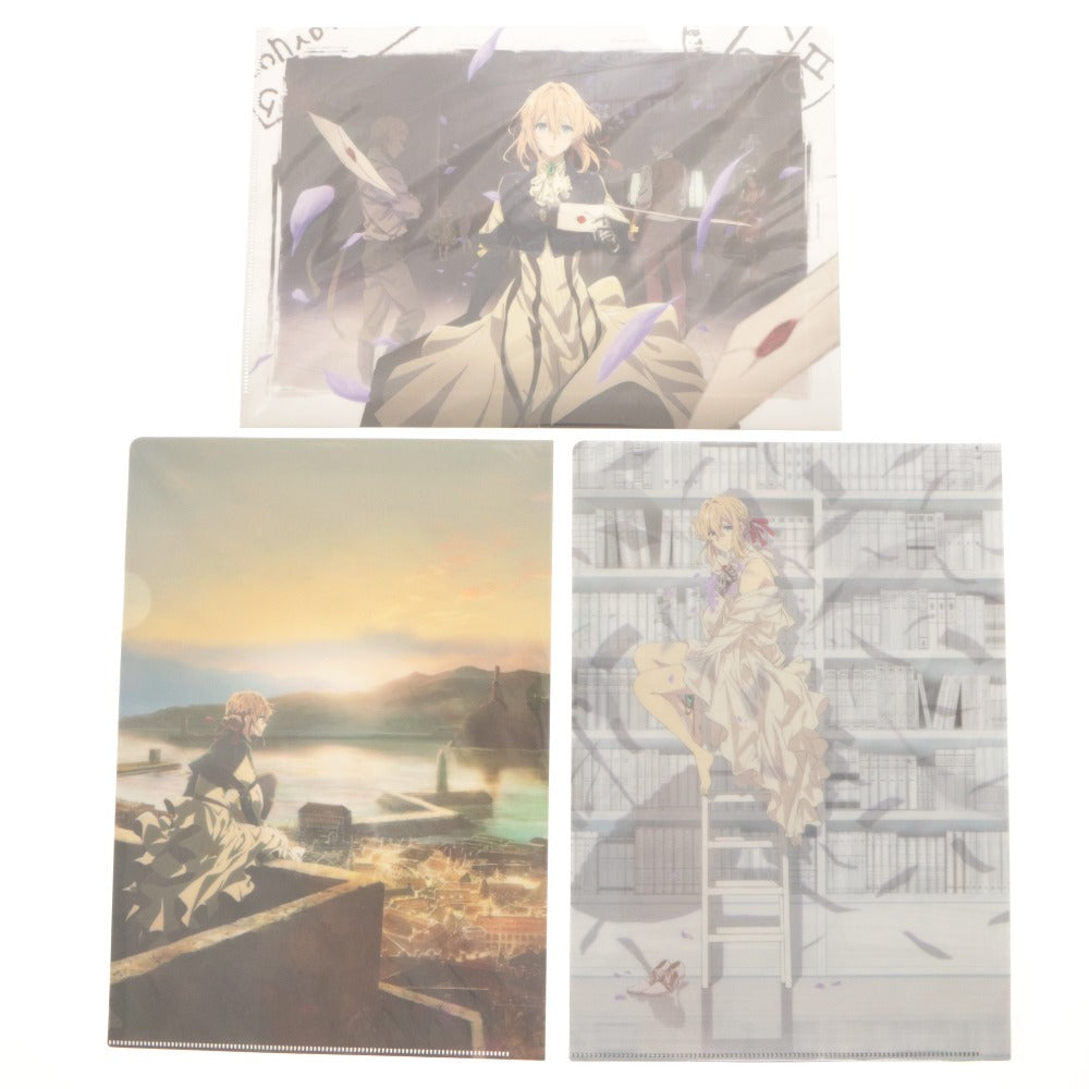 ■ Violet Evergarden Goods Set of 11: Official Art Book, Fan Book, Clear Files, Tapestry, etc. (includes unopened items)